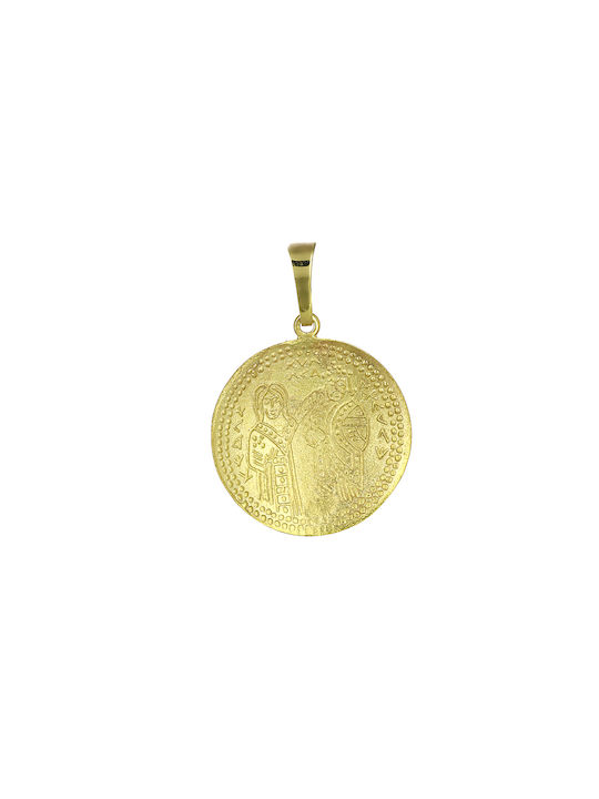 Pendant Kids Talisman Double Sided Constantine from Gold 9K P-61853