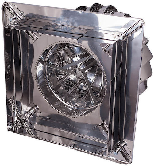 Spiroduct Καπέλο Καπνοδόχου Μεταλλικό 40mm Ασημί