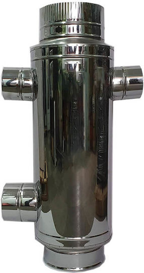 Wärmetauscher Rauchrohr Inox 200mm Silber