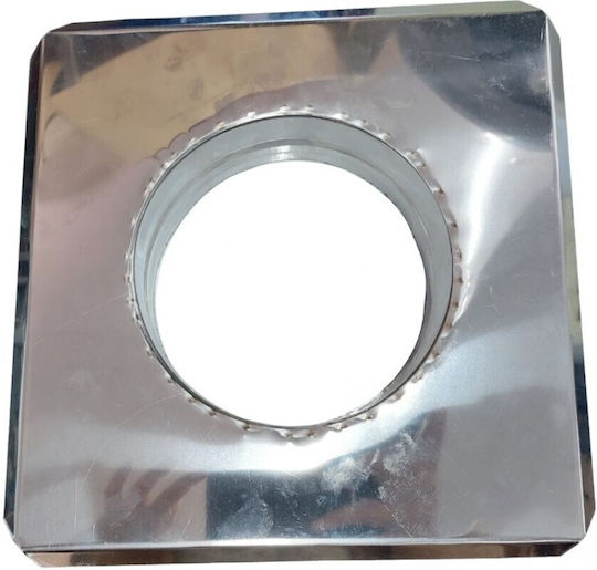 Spiroduct Rosettenkragen Rauchrohr Metall 250mm Silber