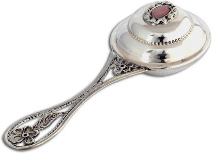 SilverBrand.gr Babyrassel aus Silber für Mädchen