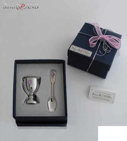 SilverBrand.gr Σετ Δώρου για Μωρά από Ασήμι για Κορίτσι