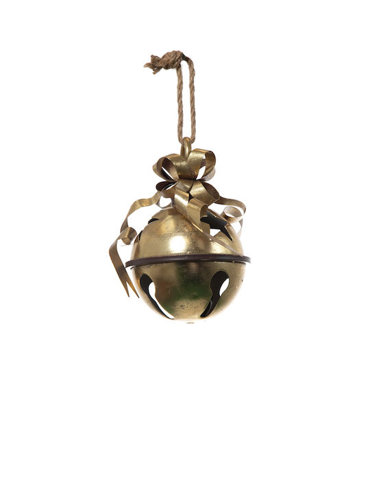 Metallischer Goldener Weihnachtsbaumschmuck Klingel 18x18cm