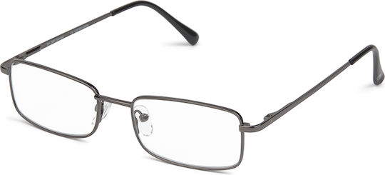Perspectiv Perspectiv #d Gunmetal Men's Reading Glasses +2.00 in Silver color #D-GUNMETAL-ACQUA+2.00