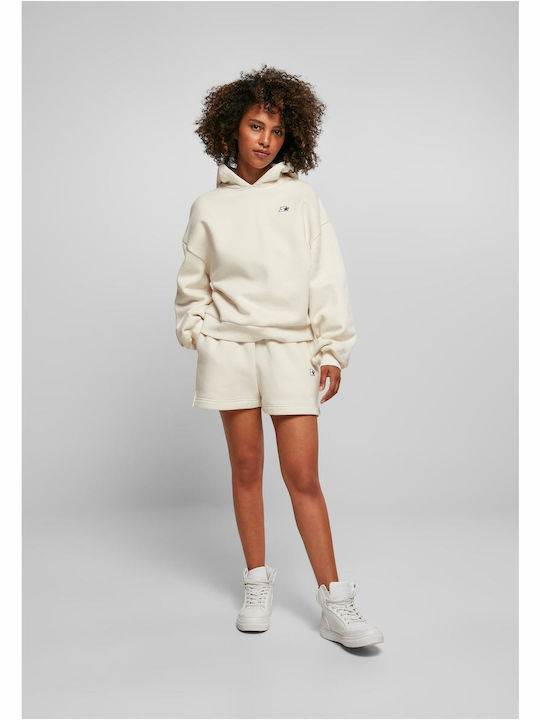 Essential Lang Damen Sweatshirt Kapuzen Weiß