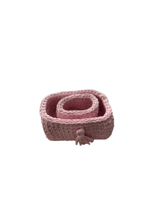 Bubbles Lover Dekorative Körbchen Korbweide Rosa 25x9cm