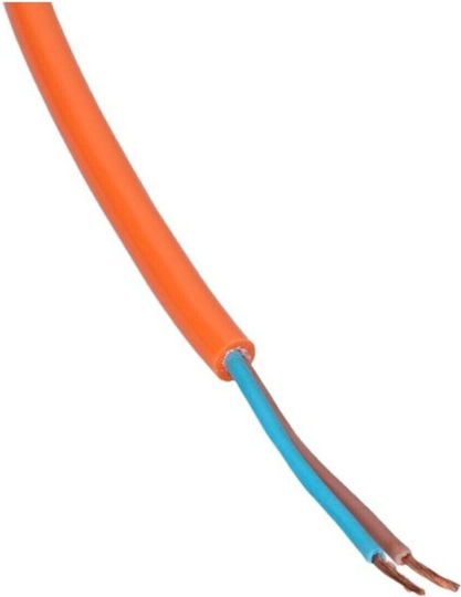 Power Cord with Diameter 2x1.5mm² in Orange Color 1m 1pcs