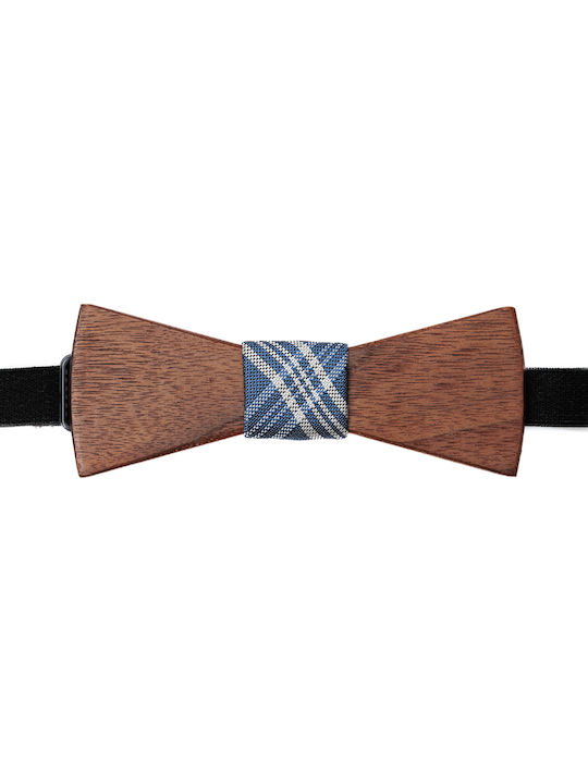 Wooden Bow Tie Blue