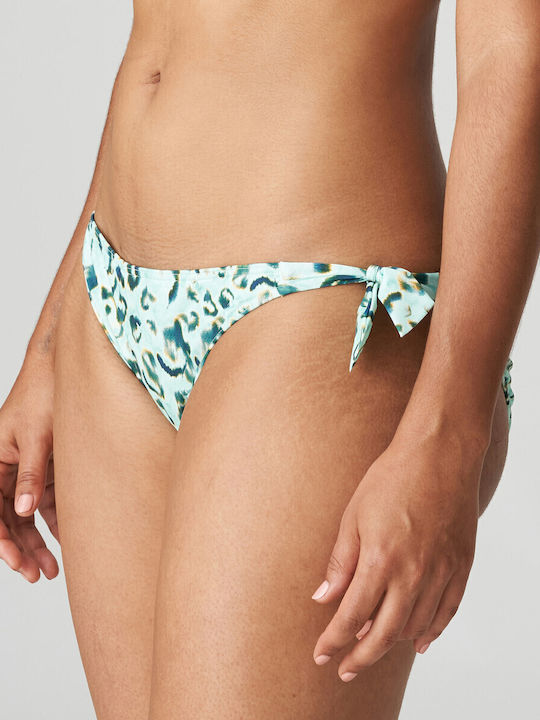 Bikini Slip with Ties Turquoise