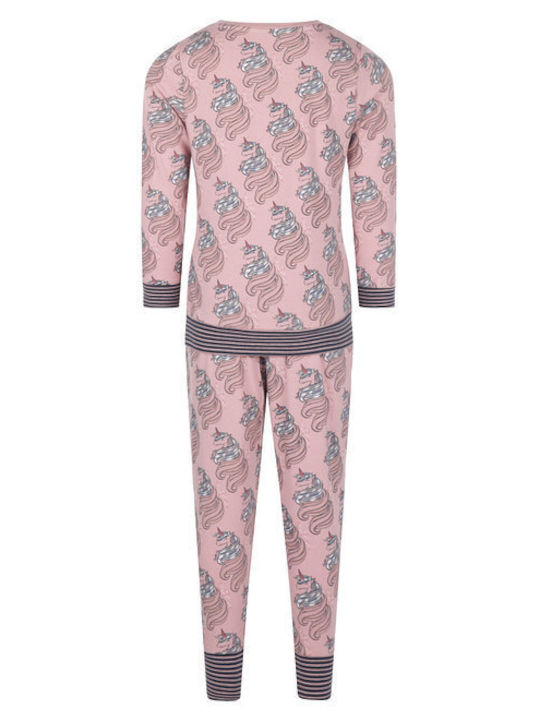 Charlie Choe Set Top & Bottom Kids Winter Pyjamas Pink