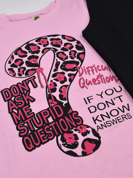 Prod Pijama pentru copii Roz "difficult Questions"