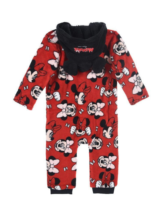 Superheroes Kids Winter Fleece Onesie Red