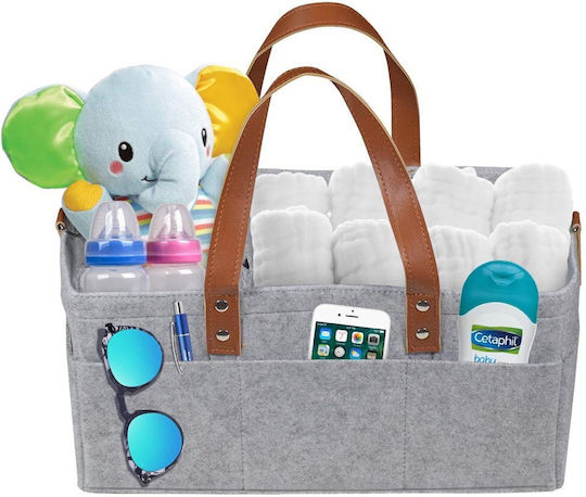 Babykids Бебешка кошница за козметика Сив 1бр