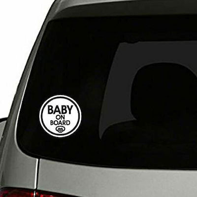 Boy / Girl Baby on Board Car Sign White Sticker