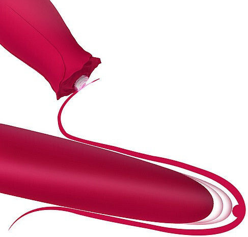 CyprusLoveShop Silicone Clit Suction Rose Thrusting Wand Vibrator Κλειτοριδικός Δονητής Ροζ