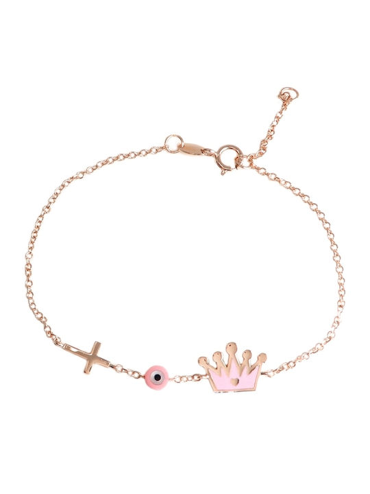Gold Chain Kids Necklaces Crown 14K GOK-SET-101