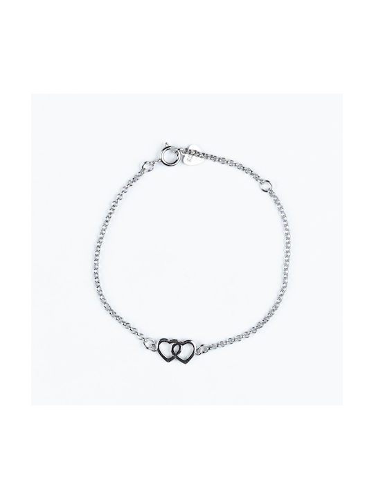 Cuoro Kids Bracelet Chain from Silver with Heart