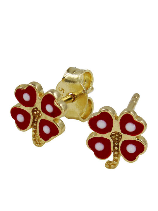 Roloi Kaliamanis Cercei Fetite Studs Flori Din Aur 14K