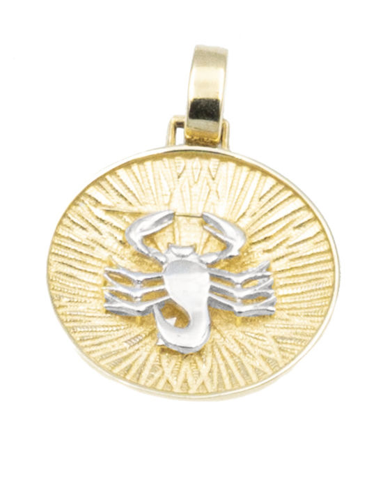 Kinder-Motive Tierkreiszeichen aus Gold 14K