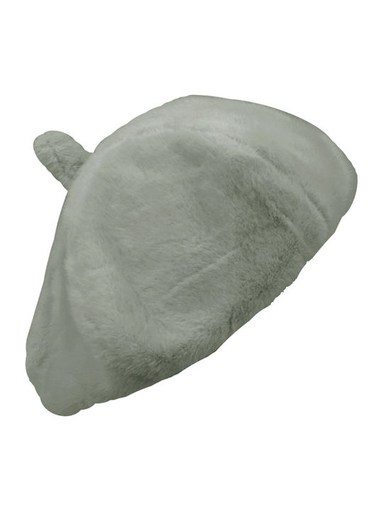 Furry Women's Beret Hat Gray