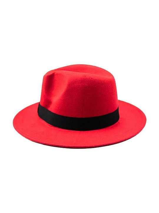 Γυναικείο Καπέλο Fedora Κόκκινο