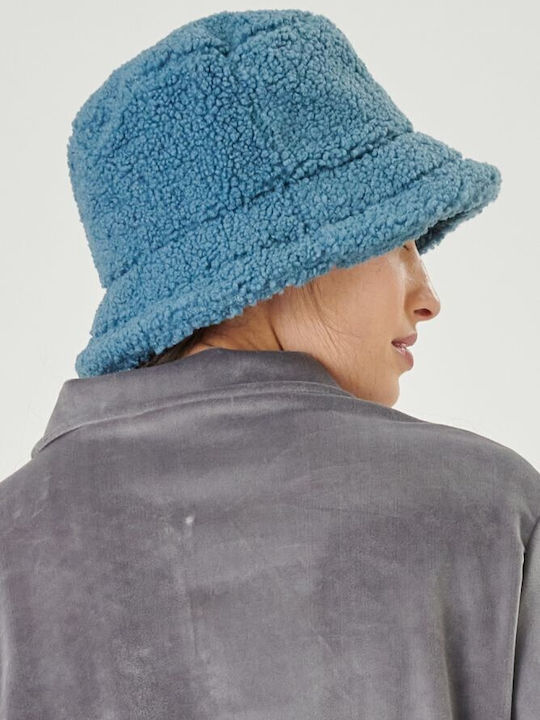 24 Colours Γυναικείο Ψάθινο Καπέλο Μπλε