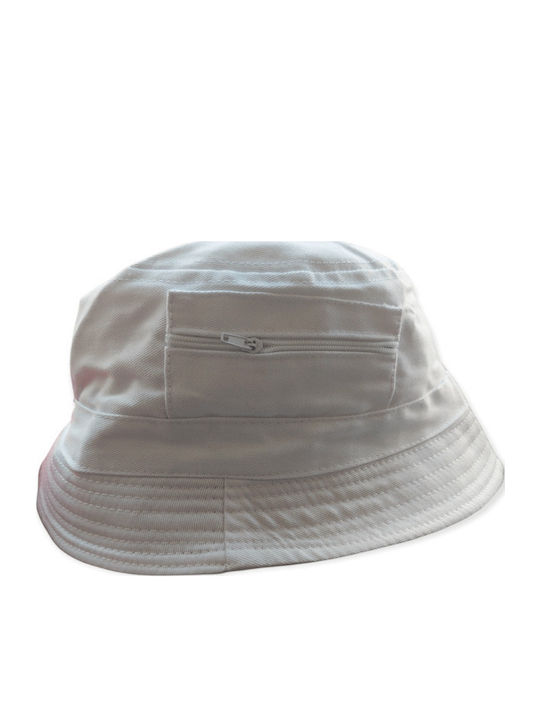 Fabric Hat Bucket White Fabric Hat Bucket White