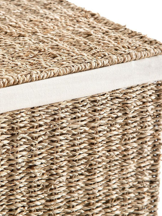 La Redoute Interieurs Καλάθι Απλύτων Ψάθινο με Καπάκι 50x30x60cm Μπεζ