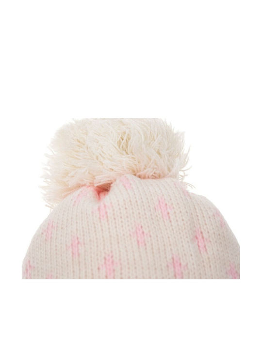 Kids Beanie Knitted Pink