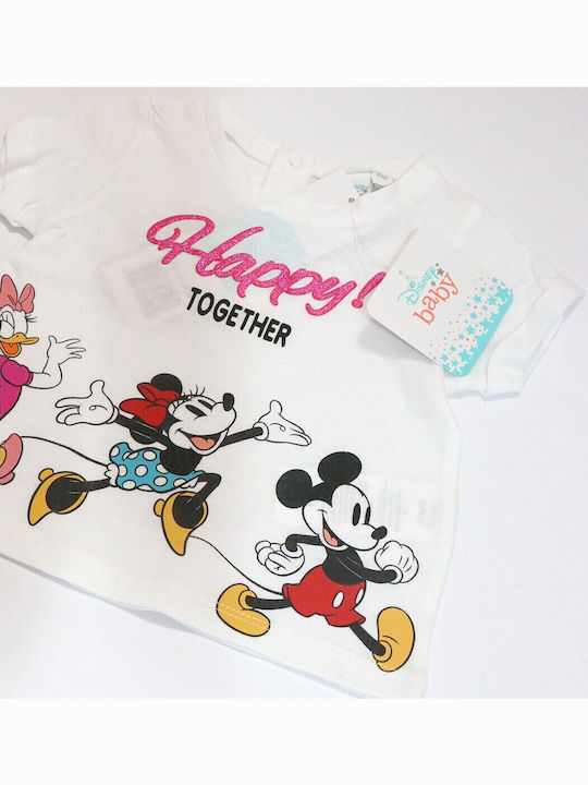 Kinder-T-Shirt Weiß Baby Minnie Mouse