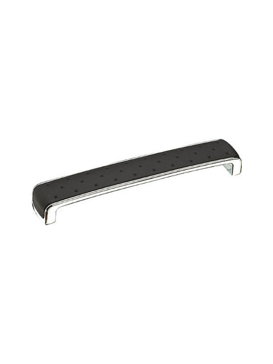 Viobrass Handle Furniture made of Leather & Metallic in Silver Color 178mm (Center Distance 160mm) 2251 1pcs
