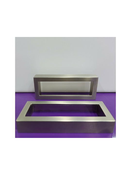 Furnipart Mâner Mobilier Mânere de mobilier din Zamak & Metal în Culoare Argintiu 138mm (Distanța între Centre 128mm) 7502-00-00G 1buc
