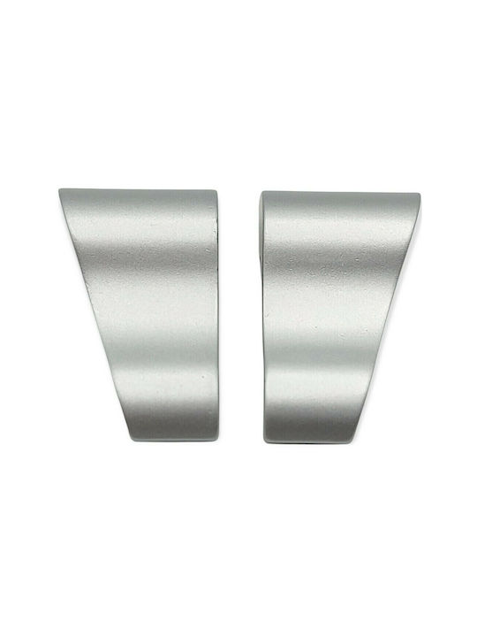 Pamar Buton Mobilier Mânere de mobilier din Metal & Zamak în Culoare Argintiu 42mm (Distanța între Centre 16mm) 0642-016-10C1 1buc