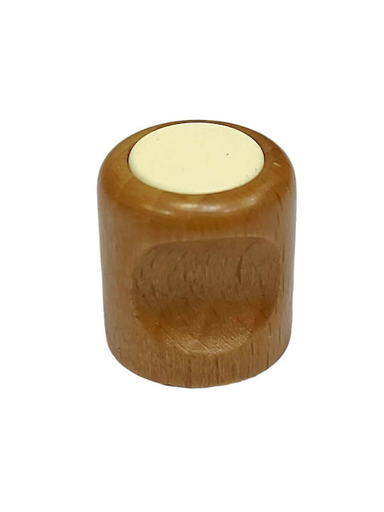 ACM Kids Knob Furniture made of Wooden & Metallic & Zamak in Beige Color 04034-0000-LEF12 1pcs