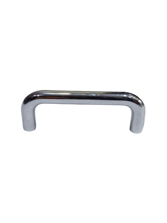 Handle Furniture made of Metallic & Zamak in Silver Color 74mm (Center Distance 64mm) 4001-064-INO 1pcs