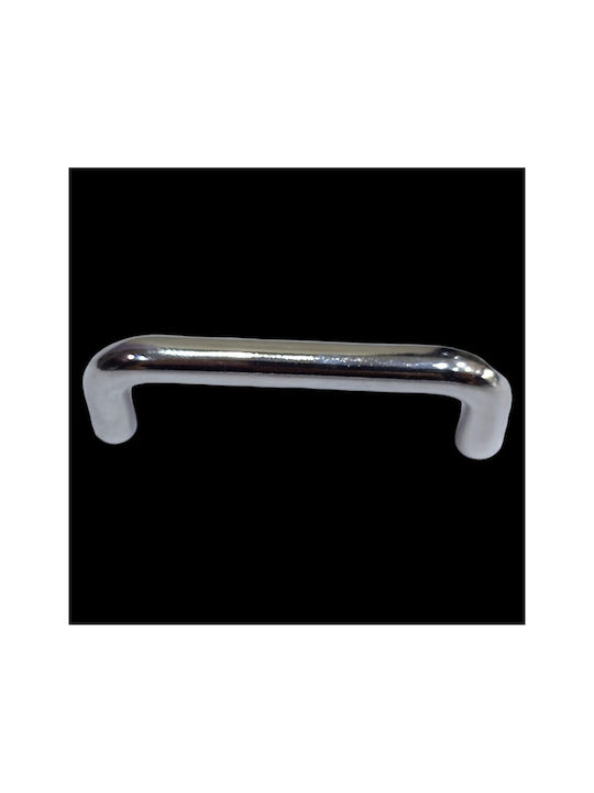 Handle Furniture made of Metallic & Zamak in Silver Color 74mm (Center Distance 64mm) 4001-064-INO 1pcs