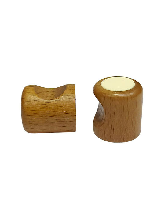 ACM Kids Knob Furniture made of Wooden & Metallic & Zamak in Beige Color 04034-0000-LEF12 1pcs