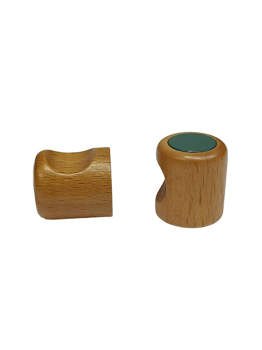 ACM Kids Knob Furniture made of Wooden & Metallic & Zamak in Green Color 4034-PRA1 1pcs