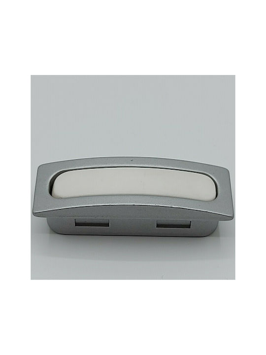 Pamar Buton Mobilier din Zamak & Plastic & Metal în Culoare Alb 0721-000-LEF1 1buc