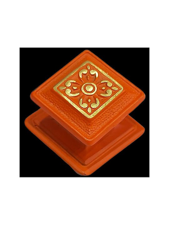 Knopf Möbelgriff aus Metallisch in Orange Farbe 11041-BRZ2 1Stück