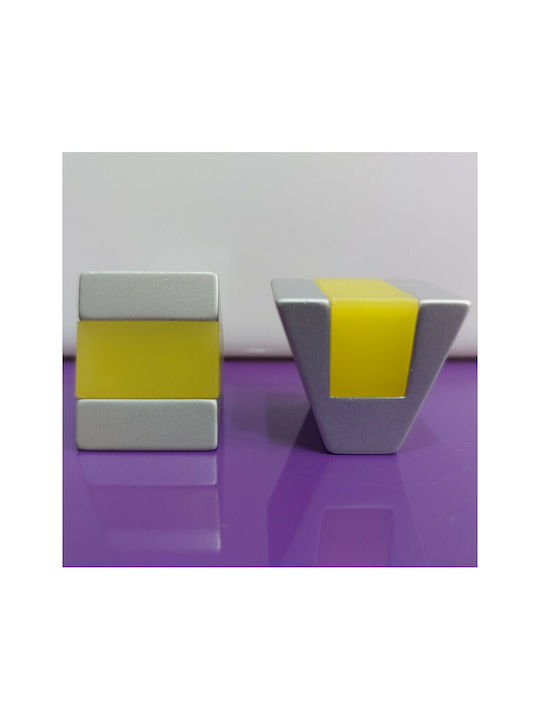 Pamar Copii Buton Mobilier din Plastic & Zamak & Metal în Culoare Galben 0373-000-KIT1 1buc
