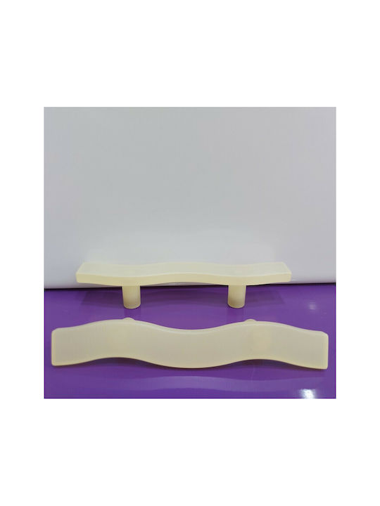 Children's Handle Furniture made of Plastic in White Color 125mm (Center Distance 64mm) 0794-064-LEF1 1pcs