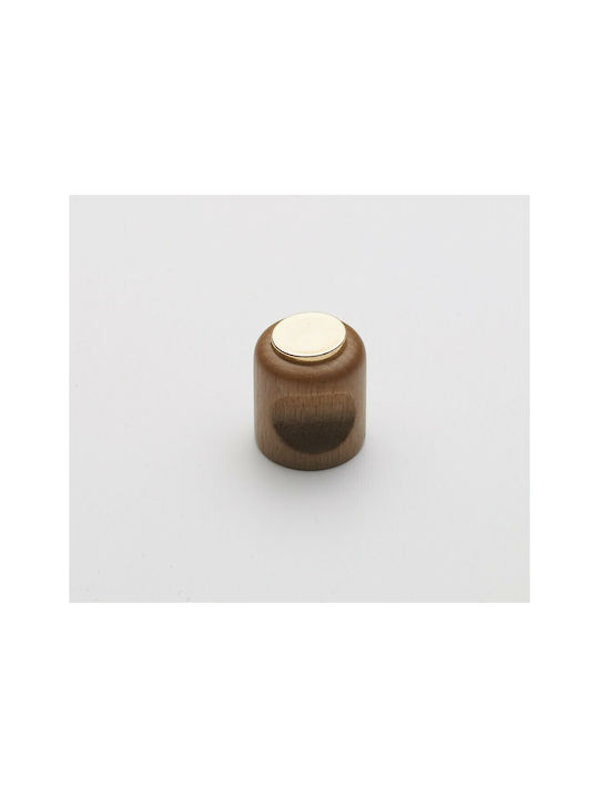ACM Knob Furniture made of Wooden & Metallic & Zamak in Gold Color 4034-ORO1 1pcs