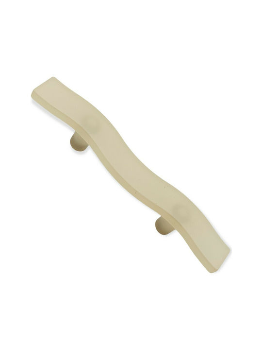 Children's Handle Furniture made of Plastic in White Color 125mm (Center Distance 64mm) 0794-064-LEF1 1pcs