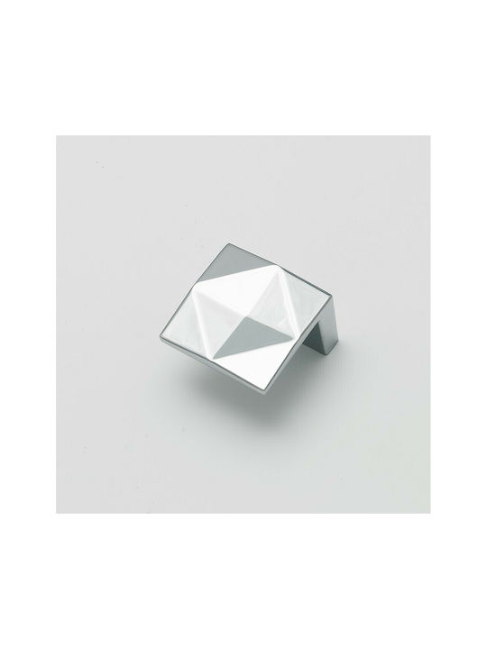 Furnipart Buton Mobilier Mânere de mobilier din Metal & Zamak în Culoare Argintiu 39mm (Distanța între Centre 32mm) 7527-032-INO1 1buc