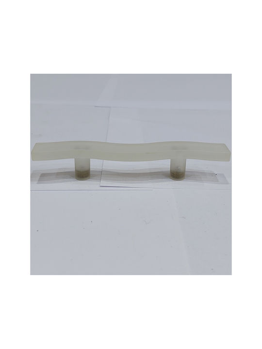 Children's Handle Furniture made of Plastic in White Color 125mm (Center Distance 64mm) 0794-064-LEF1 1pcs