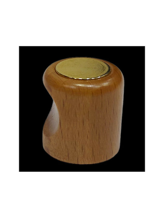 ACM Knob Furniture made of Wooden & Metallic & Zamak in Gold Color 4034-ORO1 1pcs