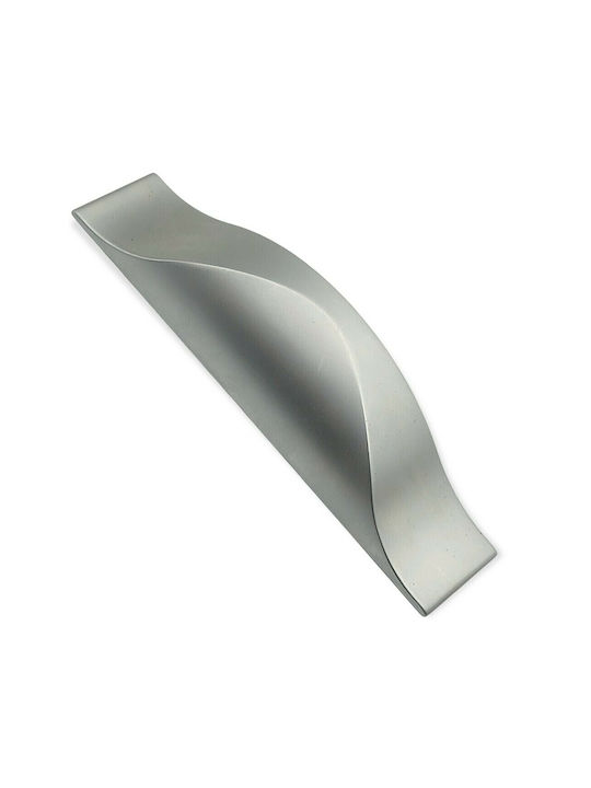 Handle Furniture Flush Handle made of Metallic in Silver Color 148mm (Center Distance 96mm) 4064-96-10C1 1pcs