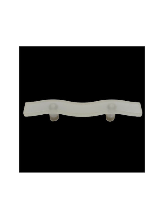 Children's Handle Furniture made of Plastic in White Color 125mm (Center Distance 64mm) 0794-064-LEF1 1pcs