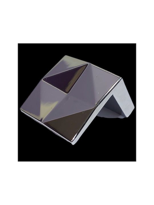 Furnipart Buton Mobilier Mânere de mobilier din Metal & Zamak în Culoare Argintiu 39mm (Distanța între Centre 32mm) 7527-032-INO1 1buc